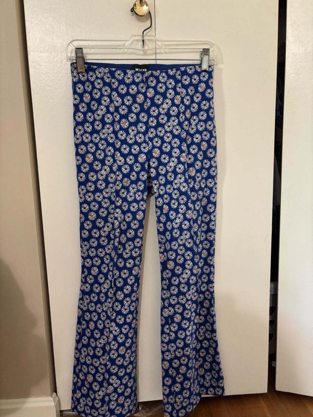 Anthropologie Maeve Royal Blue Daisy Pant